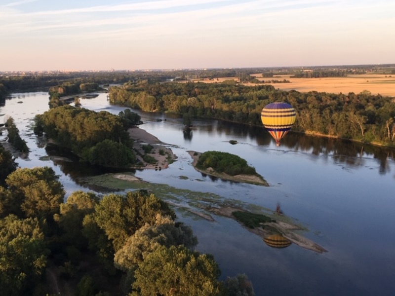 Vol en mongolfière au dessus de la Loire